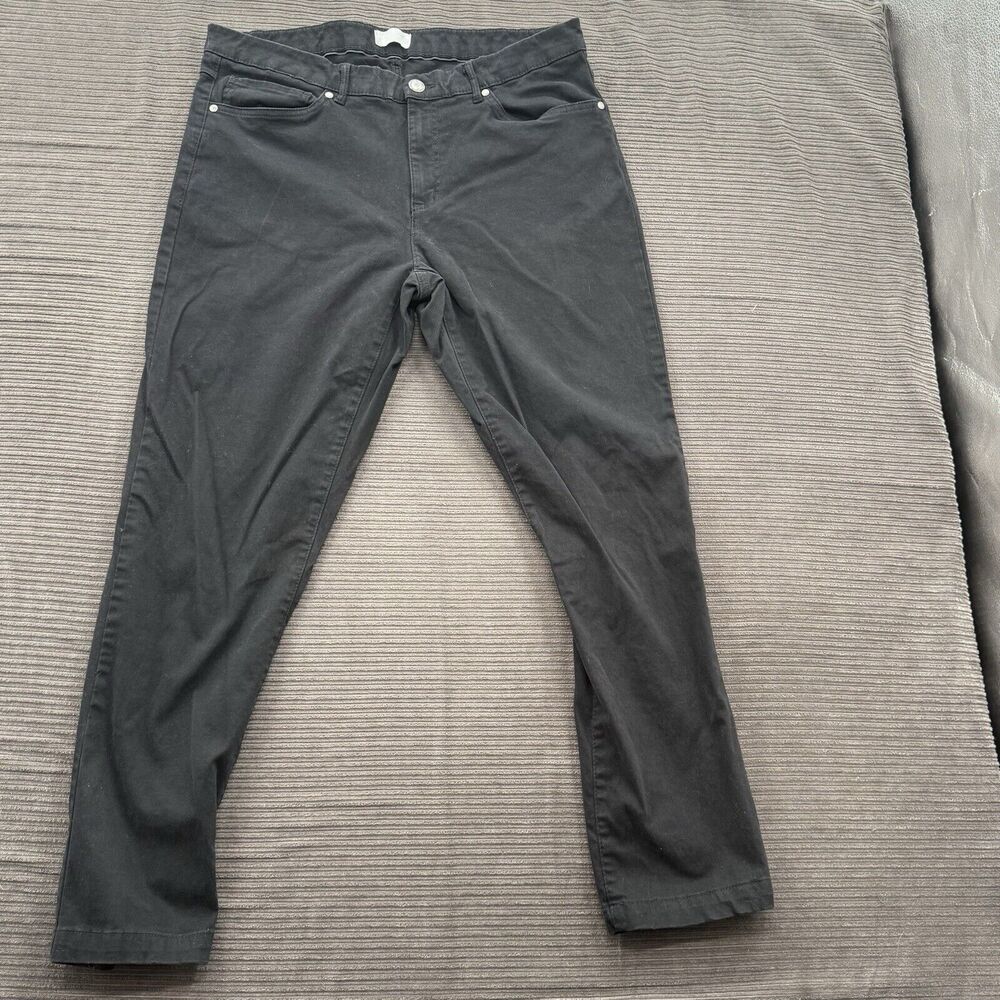 Hickey Freeman Chino Pants Men 34/30 (Measured 36/30) Black Stretch Golf Preppy.